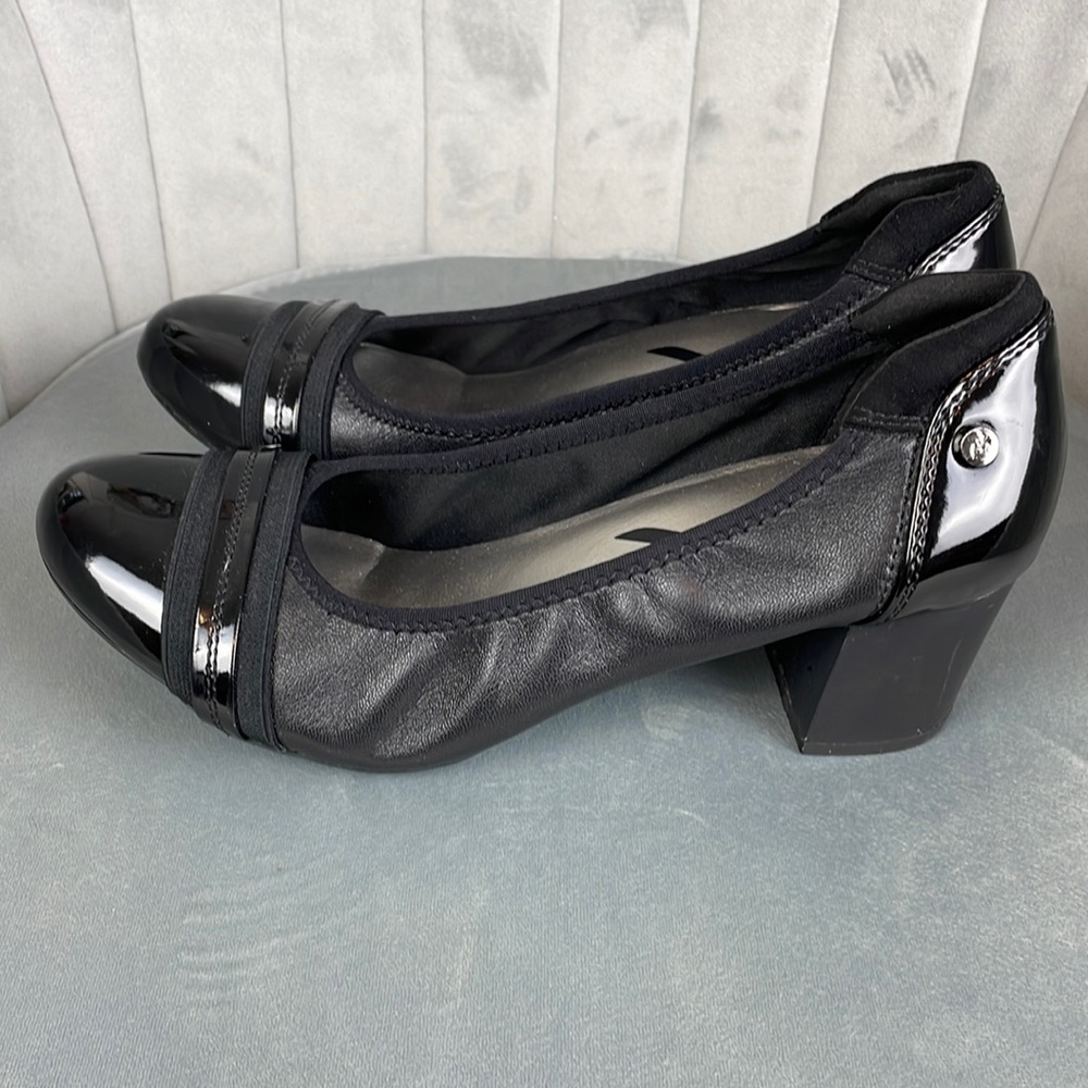 Anne Klein Sport Patent Accent Black Pumps